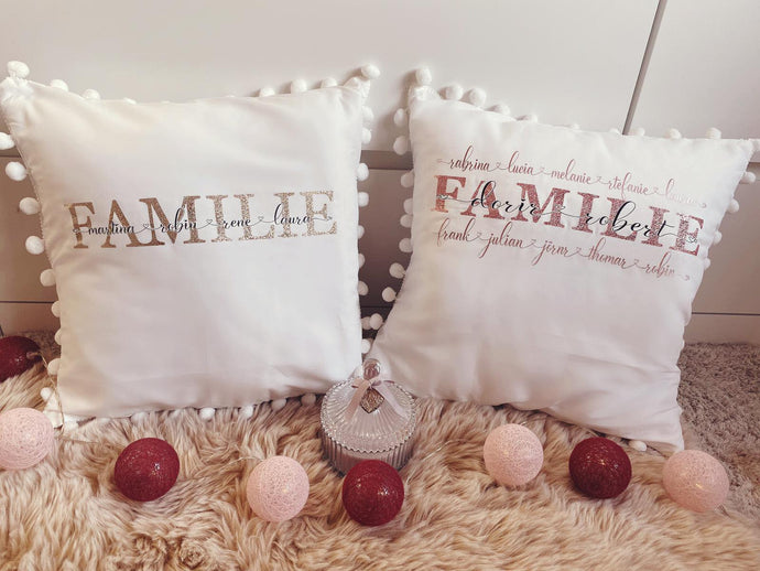 DIY Projekt mit Datei-Anleitung: Familienkissen